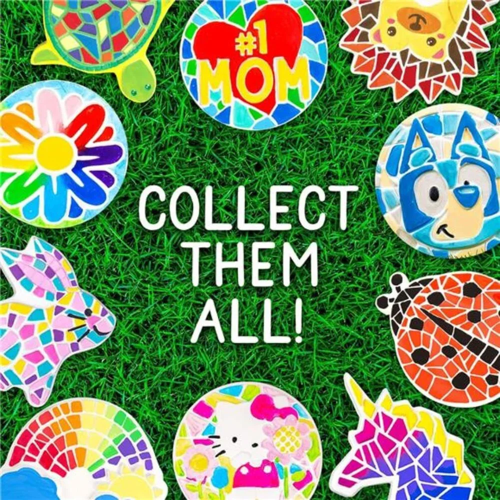 Creative Roots Mosaic Turtle DIY Stepping Stone Kit, Includes Ceramic Stone & 6‎